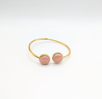 Zlata zapestnica z dvojnim rose gold detajlom