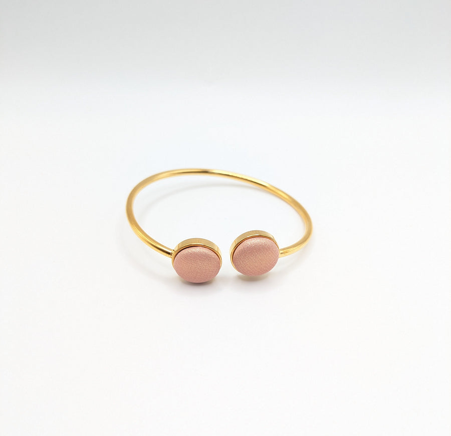 Zlata zapestnica z dvojnim rose gold detajlom